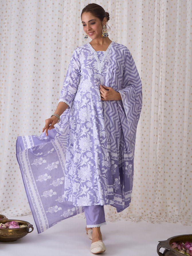 2489 Indo Era Summer Special Printed Cotton Kurti Bottom With Dupatta Wholesale Online
